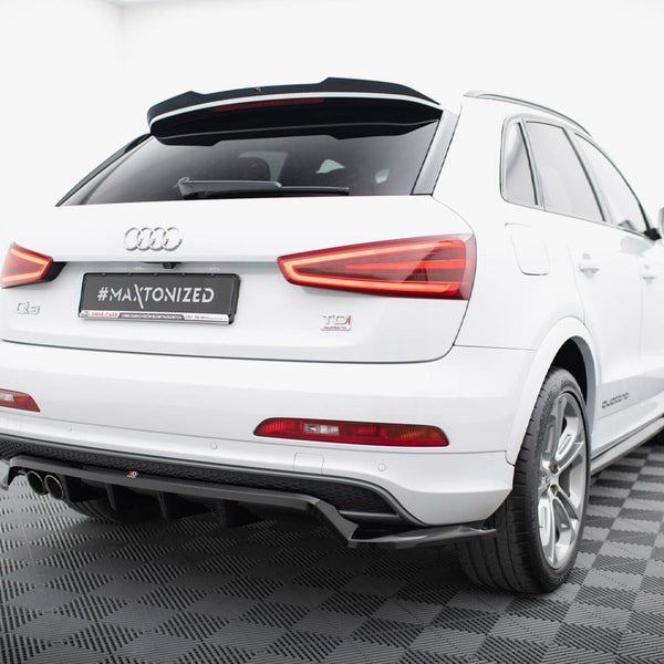 Audi - Q3 S Line 8U: Maxton Rear Splitter (Vertical Bars)