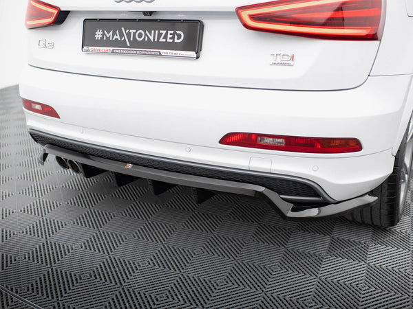 Audi - Q3 S Line 8U: Maxton Rear Splitter (Vertical Bars)