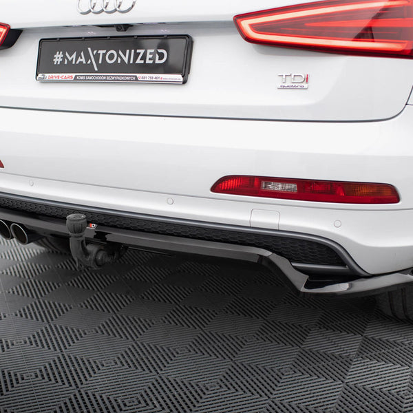 Audi - Q3 S Line 8U: Maxton Rear Splitter (Vertical Bars)