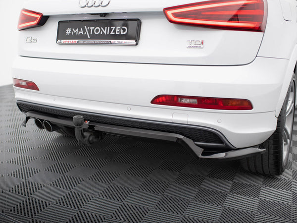 Audi - Q3 S Line 8U: Maxton Rear Splitter (Vertical Bars)