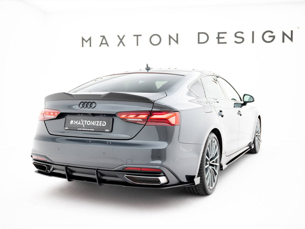 F5 R5800 Rear Audi - A5 F5 Facelift: Maxton Rear Side Flaps – Carbon Accents