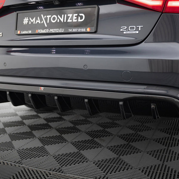 Audi - A4 B8 Facelift (Single side dual exhaust version): Maxton Rear Diffuser