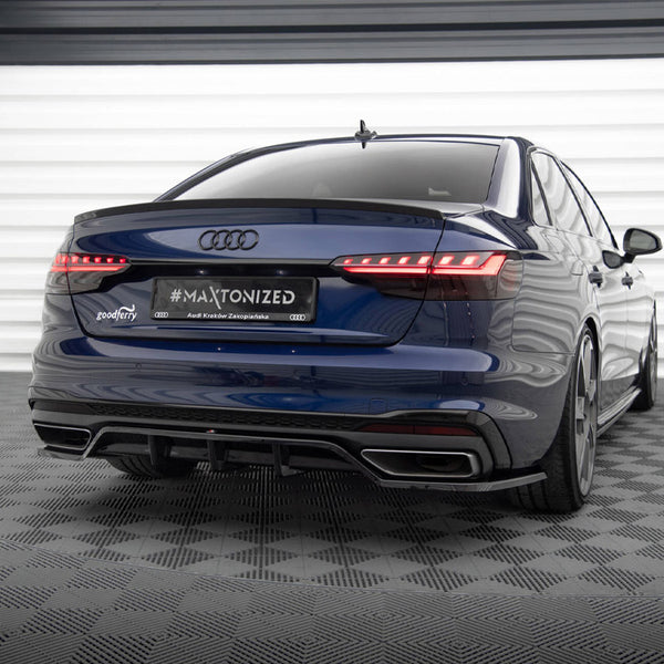 Audi - A4 S Line B9 Facelift: Maxton Rear Splitter (Vertical Bars) V2