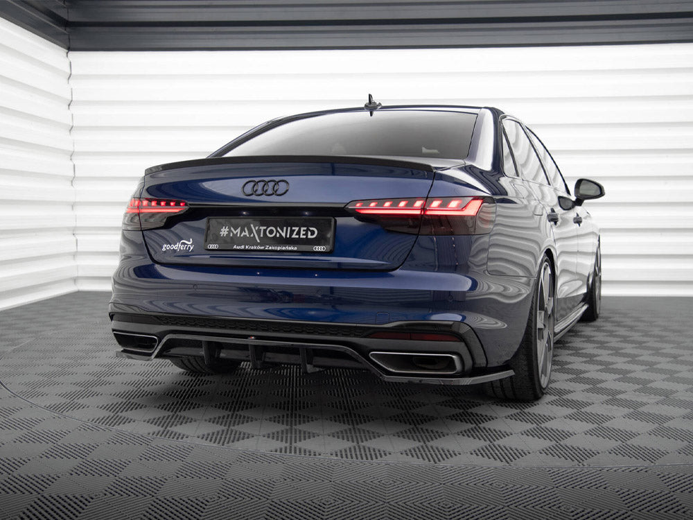 Audi - A4 S Line B9 Facelift: Maxton Rear Splitter (Vertical Bars) V2