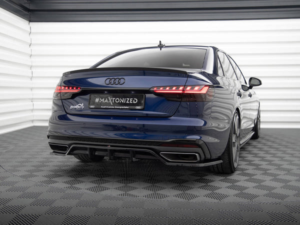 Audi - A4 S Line B9 Facelift: Maxton Rear Splitter (Vertical Bars) V2
