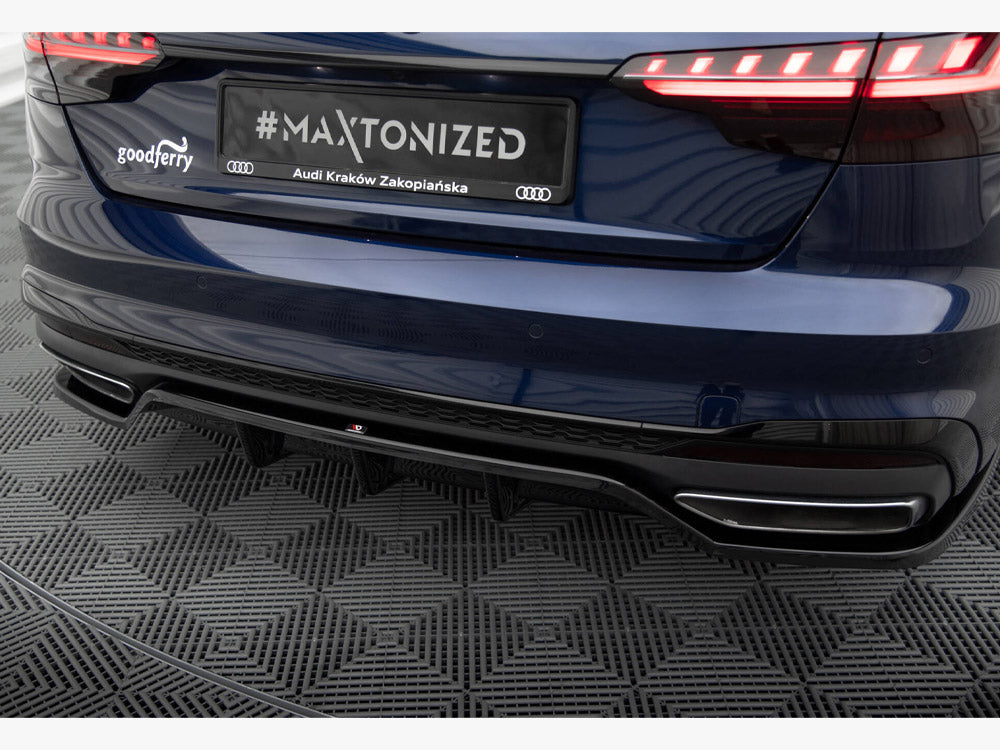 Audi - A4 S Line B9 Facelift: Maxton Rear Splitter (Vertical Bars) V2