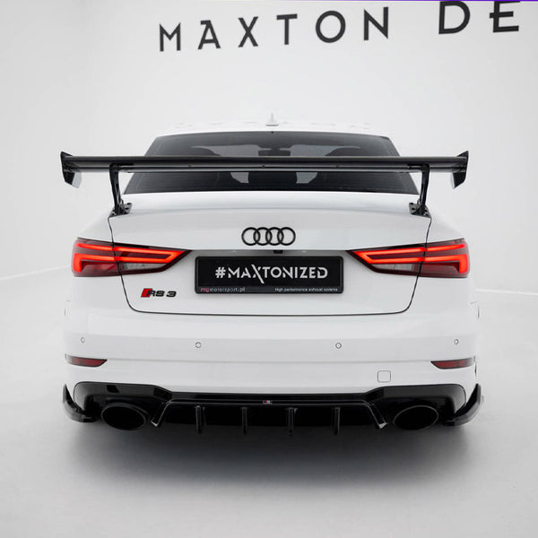 Audi - A3 / A3 S Line / S3 / RS3 Sedan 8V / 8V Facelift: Maxton Carbon Spoiler With External Brackets Uprights