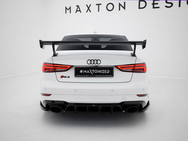 Audi - A3 / A3 S Line / S3 / RS3 Sedan 8V / 8V Facelift: Maxton Carbon Spoiler With External Brackets Uprights