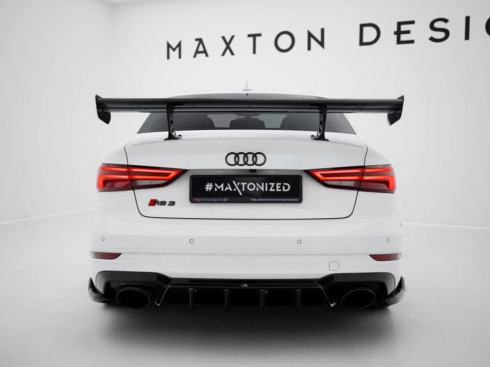 Audi - A3 / A3 S Line / S3 / RS3 Sedan 8V / 8V Facelift: Maxton Carbon Spoiler With Internal Brackets Uprights