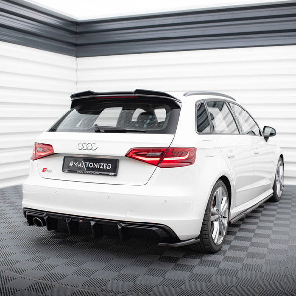 Audi - A3 S Line Sportback 8V (Version with single exhaust tips on one side): Maxton Rear Diffuser