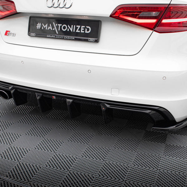 Audi - A3 S Line Sportback 8V (Version with single exhaust tips on one side): Maxton Rear Diffuser