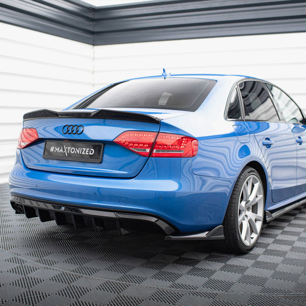 Audi - A4 S Line Sedan / Avant B8 (Version with dual exhaust tips on one side): Maxton Rear Diffuser