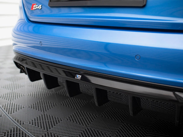 Audi - A4 S Line Sedan / Avant B8 (Version with dual exhaust tips on one side): Maxton Rear Diffuser