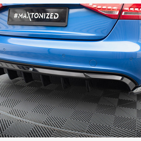 Audi - A4 S Line Sedan / Avant B8 (Version with dual exhaust tips on one side): Maxton Rear Diffuser