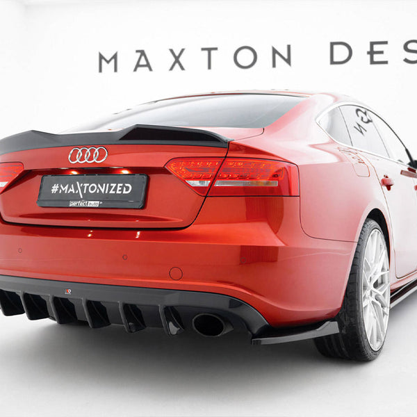 Audi - A5 S Line Sportback 8T (Version with single exhaust tips on both sides): Maxton Rear Diffuser