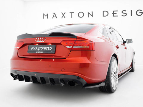 Audi - A5 S Line Sportback 8T (Version with single exhaust tips on both sides): Maxton Rear Diffuser