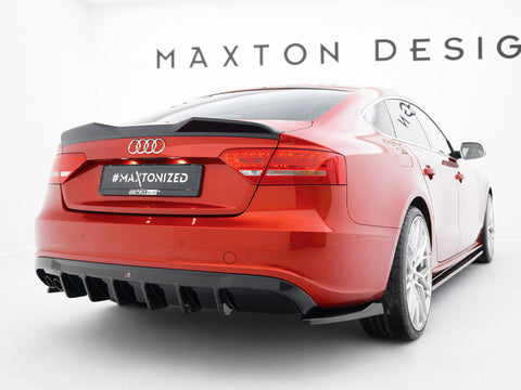 Audi - A5 S Line Sportback 8T (Version with dual exhaust tips on one side): Maxton Rear Diffuser