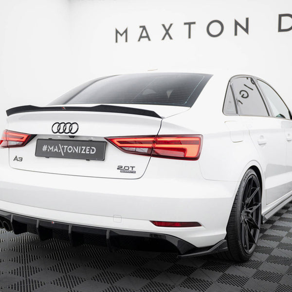 Audi - A3 Sedan 8V Facelift (Version with dual exhaust tips on one side): Maxton Rear Diffuser