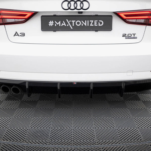 Audi - A3 Sedan 8V Facelift (Version with dual exhaust tips on one side): Maxton Rear Diffuser