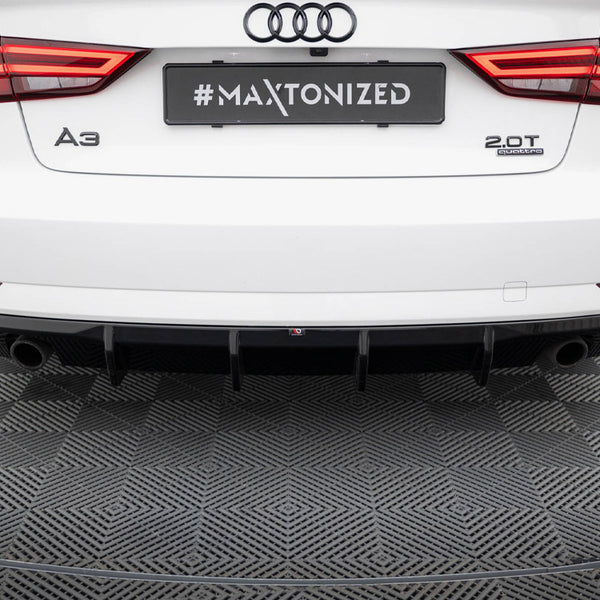 Audi - A3 Sedan 8V Facelift (Version with single exhaust tips on both sides): Maxton Rear Diffuser