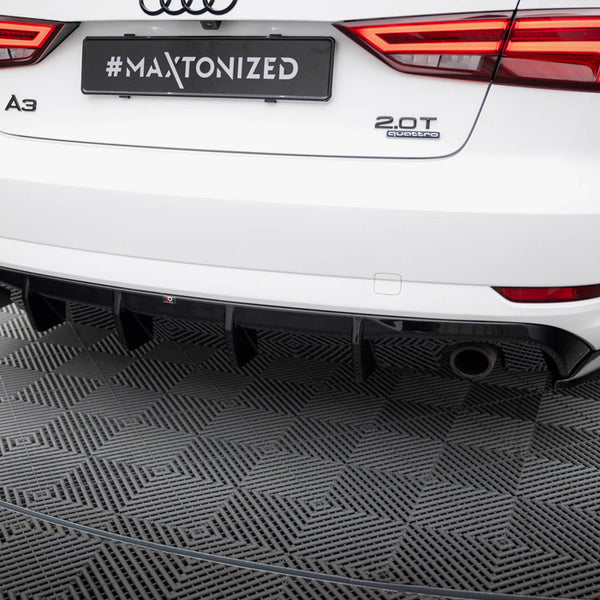 Audi - A3 Sedan 8V Facelift (Version with single exhaust tips on both sides): Maxton Rear Diffuser