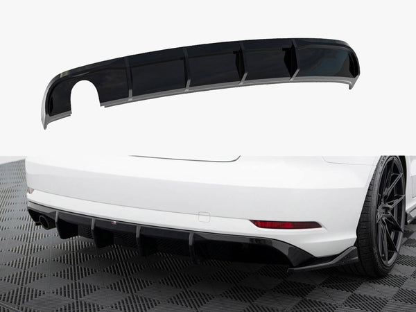 Audi - A3 Sedan 8V Facelift (Version with single exhaust tips on one side): Maxton Rear Diffuser