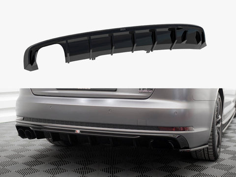 Audi - A4 S Line B9 (Version with dual exhaust tips on one side): Maxton Rear Diffuser V1