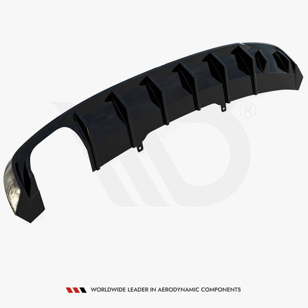 Audi - A4 S Line B9 (Version with dual exhaust tips on one side): Maxton Rear Diffuser V1