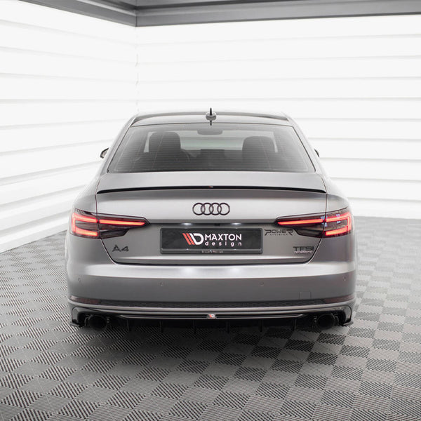Audi - A4 S Line B9 (Version with single exhaust tips on both sides): Maxton Rear Diffuser V1