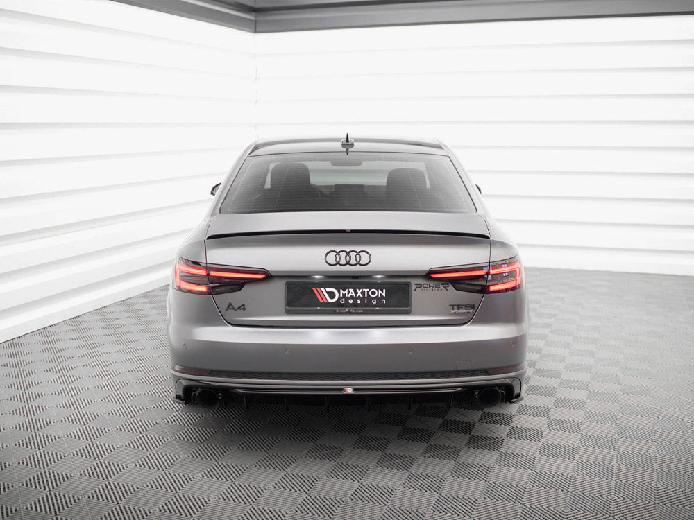 Audi - A4 S Line B9 (Version with single exhaust tips on both sides): Maxton Rear Diffuser V1