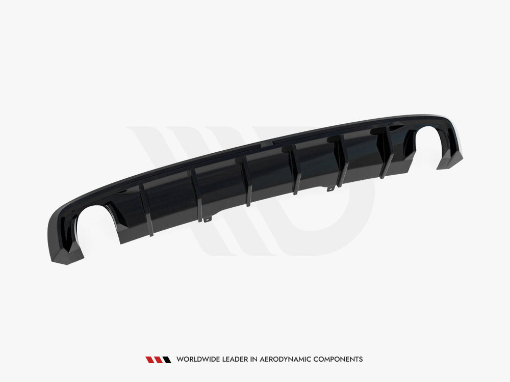 Audi - A4 S Line B9 (Version with single exhaust tips on both sides): Maxton Rear Diffuser V1