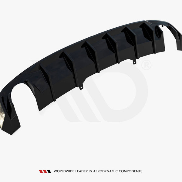 Audi - A4 S Line B9 (Version with single exhaust tips on both sides): Maxton Rear Diffuser V1