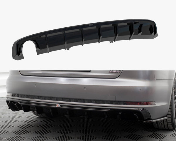 Audi - A4 S Line B9 (Version with single exhaust tip on one side): Maxton Rear Diffuser V1