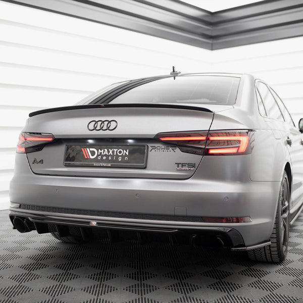 Audi - A4 S Line B9 (Version with single exhaust tip on one side): Maxton Rear Diffuser V1