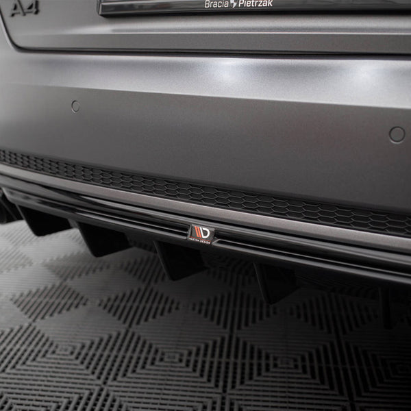 Audi - A4 S Line B9 (Version with single exhaust tip on one side): Maxton Rear Diffuser V1