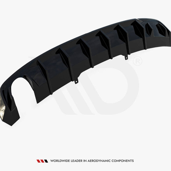 Audi - A4 S Line B9 (Version with single exhaust tip on one side): Maxton Rear Diffuser V1