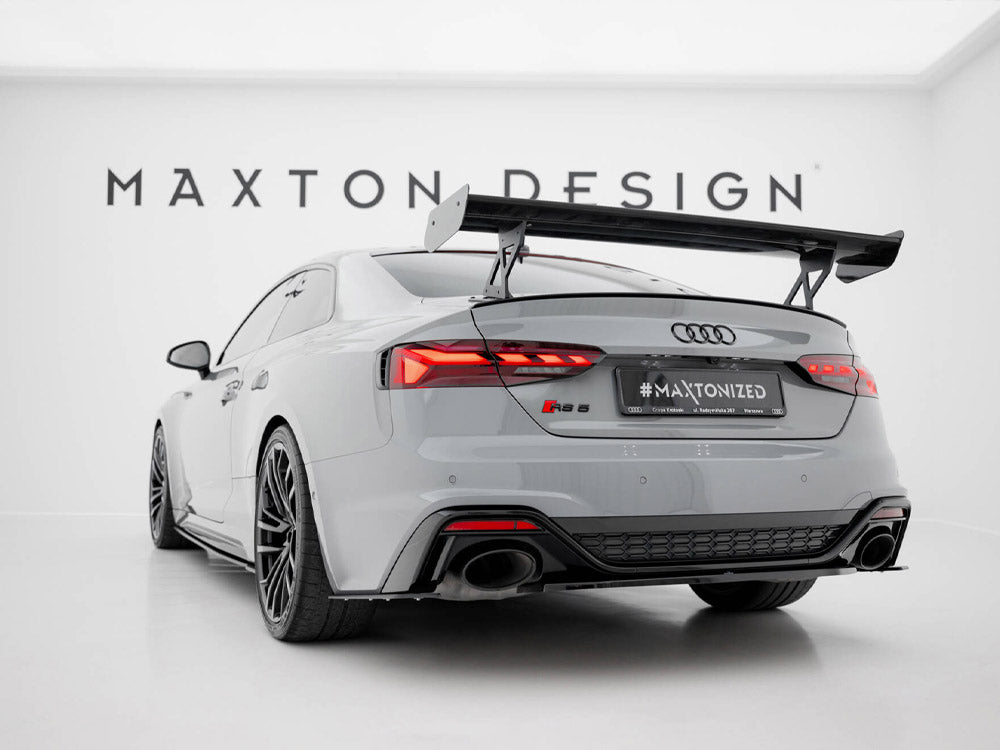 Audi - A5 / A5 S Line / S5 / RS5 Coupe F5 / F5 Facelift: Maxton Carbon Spoiler With External Brackets Uprights V1
