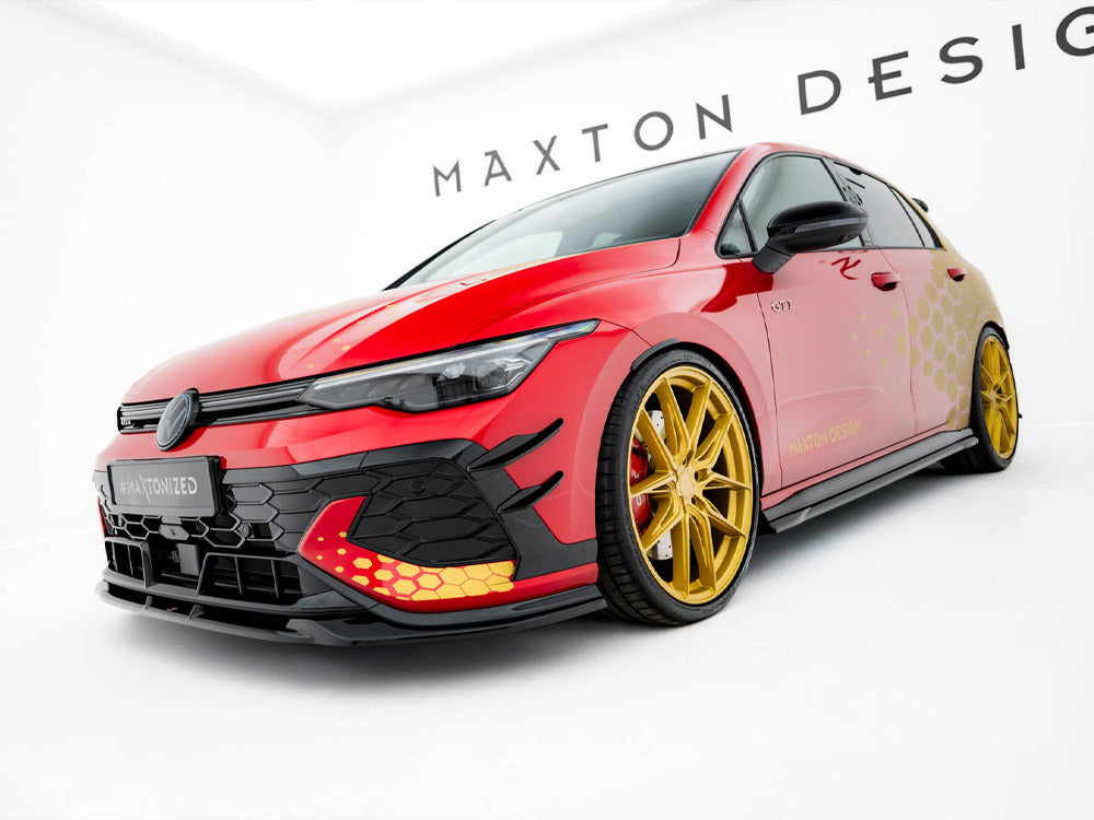 VW - Golf GTI Clubsport MK8 Facelift: Maxton Front Bumper Wings (Canards)