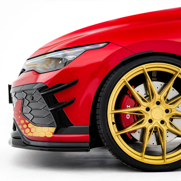 VW - Golf GTI Clubsport MK8 Facelift: Maxton Front Bumper Wings (Canards)