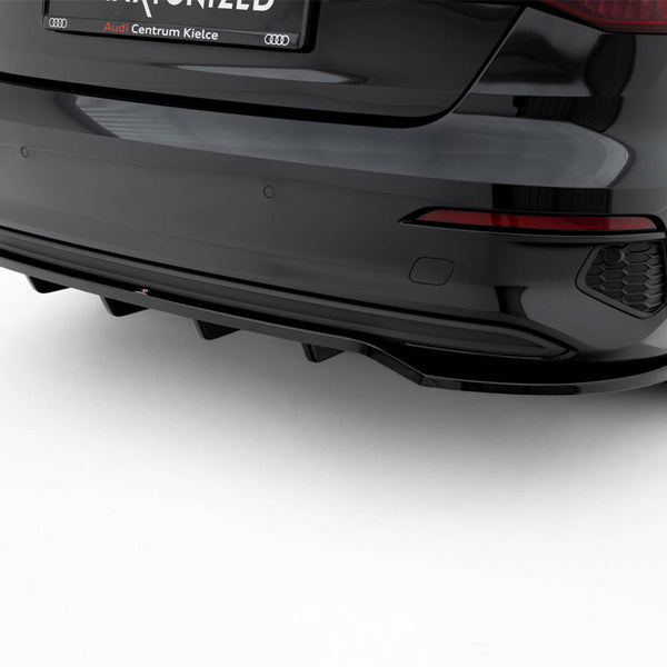 Audi - A3 Sedan 8Y: Maxton Rear Splitter (Vertical Bars)