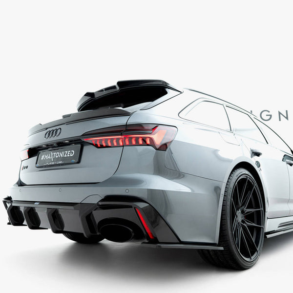 Audi - RS6 C8 (version without towbar): Maxton Pre-preg Carbon Fibre Rear Diffuser