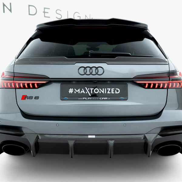 Audi - RS6 C8 (version without towbar): Maxton Pre-preg Carbon Fibre Rear Diffuser