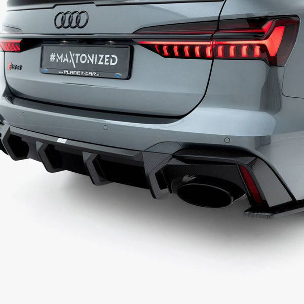 Audi - RS6 C8 (version without towbar): Maxton Pre-preg Carbon Fibre Rear Diffuser