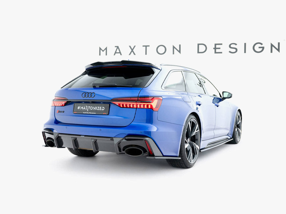 Audi - RS6 C8 (version with towbar): Maxton Pre-preg Carbon Fibre Rear Diffuser