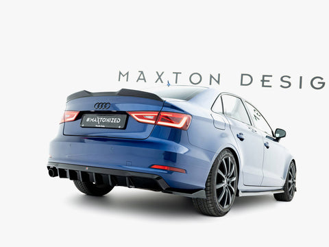 Audi - A3 Sedan 8V (Version with single exhaust tips on one side): Maxton Rear Diffuser