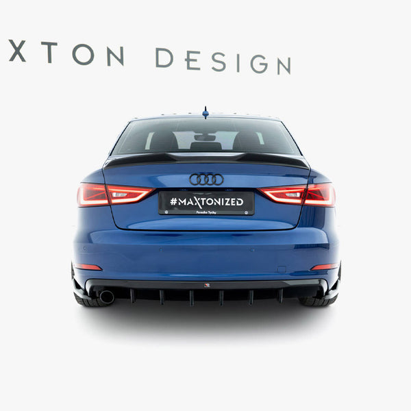 Audi - A3 Sedan 8V (Version with single exhaust tips on one side): Maxton Rear Diffuser