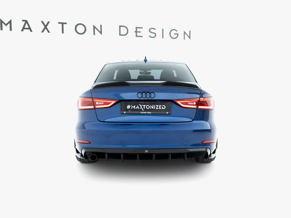 Audi - A3 Sedan 8V (Version with single exhaust tips on one side): Maxton Rear Diffuser