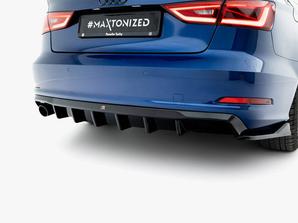 Audi - A3 Sedan 8V (Version with single exhaust tips on one side): Maxton Rear Diffuser