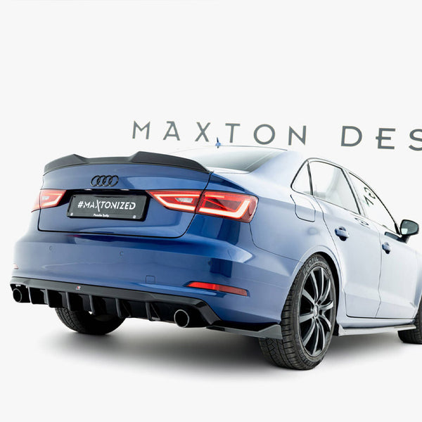 Audi - A3 Sedan 8V (Version with single exhaust tips on both sides): Maxton Rear Diffuser