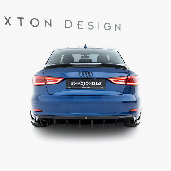 Audi - A3 Sedan 8V (Version with dual exhaust tips on one side): Maxton Rear Diffuser